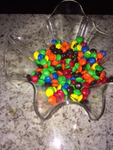 M&M candy jar